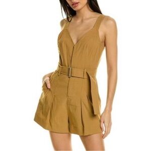 Stylish Tan Jumpsuit with Belt